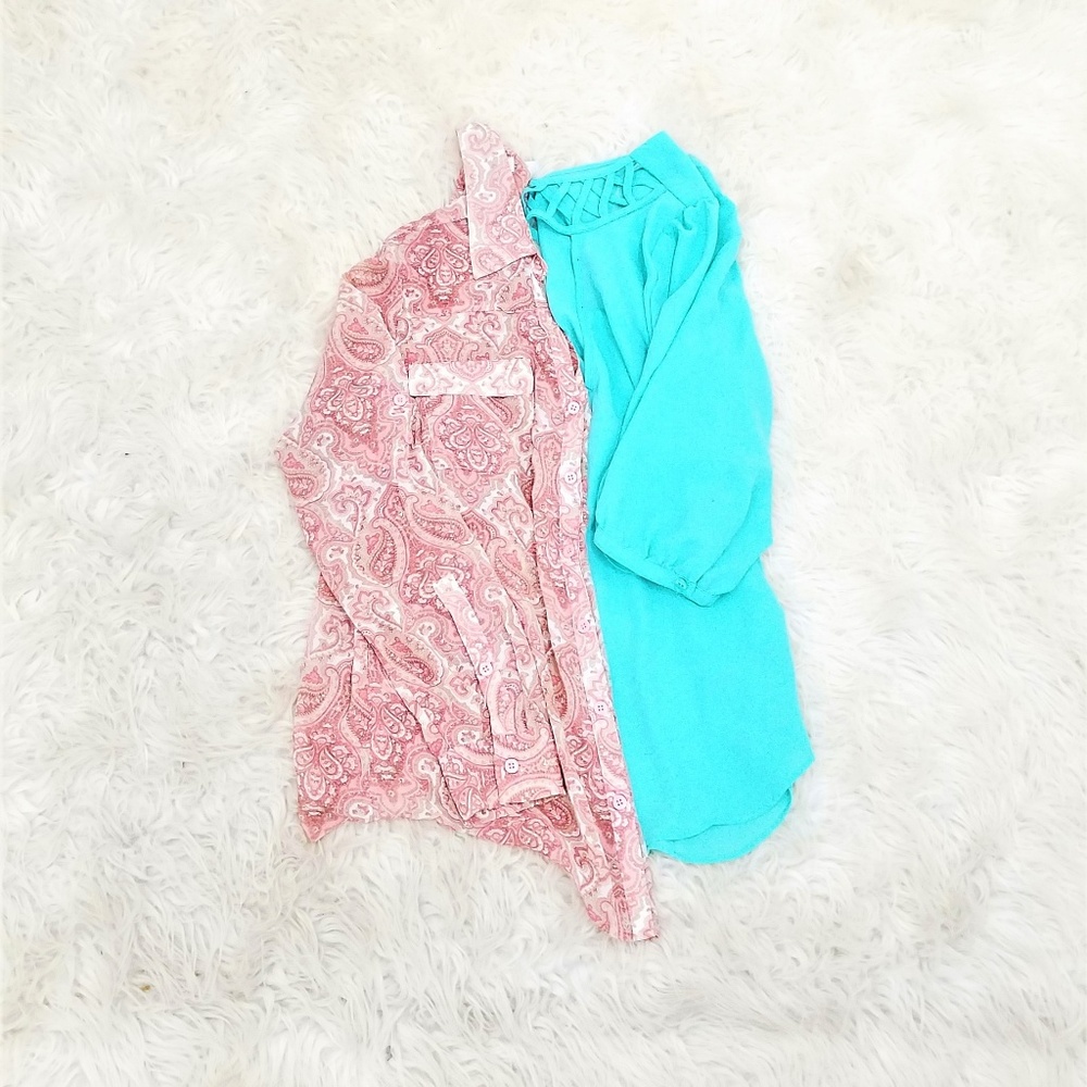 Two Size Medium Long Sleeve Blouses
